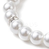 Alloy & Pearlized Glass Pearl Beads Stretch Bracelets for Women BJEW-JB11364-01-4