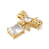Rack Plating Brass Micro Pave Cubic Zirconia Pendants KK-P241-19G-04-2