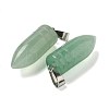 Natural Green Aventurine Pointed Pendants G-B127-18P-05-2