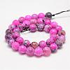 Faceted Natural Fire Crackle Agate Beads Strands G-F447-10mm-A06-2