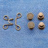 Alloy Adjustable Jean Button Pins BUTT-PW0001-04B-AB-1