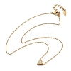 304 Stainless Steel Crystal Rhinestone Pendant Cable Chain Necklaces for Women NJEW-C062-01A-G-4