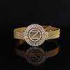 Brass Micro Pave Clear Cubic Zirconia Bangles for Women FS-WGA7409-12-1