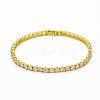 Clear Cubic Zirconia Tennis Bracelet BJEW-N241-001C-01LG-NR-1