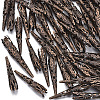 Red Copper Iron Filigree Bead Cones X-E049Y-NFR-2