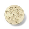 Miss You Wax Seal Brass Stamp Heads AJEW-M038-01E-G-2