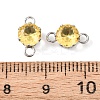 304 Stainless Steel Micro Pave Cubic Zirconia Connector Charms STAS-H240-50P-08-3