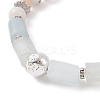 4Pcs 4 Style Natural & Synthetic Mixed Gemstone & 304 Stainless Steel Beaded Stretch Bracelets Set for Women BJEW-JB09116-3