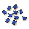 Brass Pave Cubic Zirconia Connector Charms KK-F892-53G-02-1