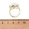 Heart Natural Gemstone Finger Rings RJEW-M076-03G-4