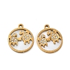 304 Stainless Steel & Natural Shell & Rhinestone Pendants SA-CBA49D2-06G-02-1