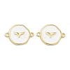 Ocean Brass Enamel Connector Charms KK-C251-05G-01A-1