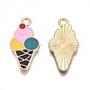 Rack Plating Alloy Enamel Pendants ENAM-N055-067-3