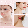 20Pcs Opaque Resin Rose Pendants FIND-LP0002-28-4