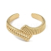 304 Stainless Steel Open Cuff Rings for Women RJEW-U001-04G-2