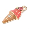 Light Gold Plated Alloy Enamel Pendants ENAM-U001-02C-KCG-2