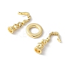 Brass Pave Clear Cubic Zirconia Fold Over Clasps KK-M320-05G-2
