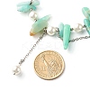 Natural Amazonite & Shell Pearl Beads Healing Power Jewelry Set for Girl Women X1-SJEW-TA00002-12