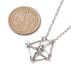 3 Pcs 201 Stainless Steel Crystal Stone Cage Pendant Necklaces NJEW-JN04750-3