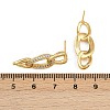 Brass Micro Pave Cubic Zirconia Stud Earrings for Women EJEW-K312-02G-5