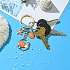 Alloy Enamel & Rhineston & Plastic Keychain KEYC-YW00076-01-7