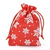 Christmas Themed Burlap Packing Pouches ABAG-L007-01A-03-4