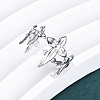 304 Stainless Steel Cuff Rings RJEW-D306-27P-01-4