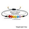 Friendship Rainbow Heart & Brass Bead Adjustable Braided Bracelets VD3512-2-6