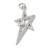 Rack Plating Brass Micro Pave Cubic Zirconia Pendants KK-K392-40P-1