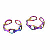 Open Oval Cuff Rings RJEW-N038-029-1