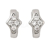 Brass Micro Pave Clear Cubic Zirconia Fold Over Clasps KK-U056-10P-1