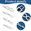 8Pcs 4 Styles Brass Pave Clear Cubic Zirconia Watch Band Clasps KK-OC0001-46P-4