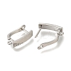 Rack Plating Brass Micro Pave Cubic Zirconia Hoop Earring Findings EJEW-H143-10P-2