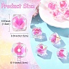 10Pcs Two Tone UV Plating Rainbow Iridescent Acrylic Beads TACR-YW0002-33B-3