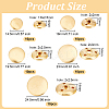 50Pcs 5 Styles 3-Hole Brass Buttons BUTT-OC0001-47G-2