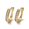 Brass Micro Pave Cubic Zirconia Hoop Earring EJEW-L271-02KCG-02-1