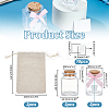 2Pcs Square Glass Empty Wishing Bottle AJEW-WR0002-86-2