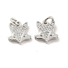 Fox Brass Micro Pave Clear Cubic Zirconia Charms KK-G425-10P-1