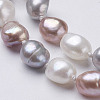 Natural Pearl Beaded Necklaces NJEW-P149-01C-3