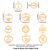 20Pcs 10 Style 304 Stainless Steel Charms STAS-UN0020-17G-4