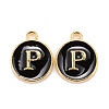 Golden Plated Alloy Charms X-ENAM-S118-02P-1