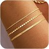 3Pcs Bohemian Style Alloy Chain Bracelets Kit for Women WG2620E-07-1