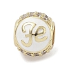 Real 18K Gold Plated Brass Micro Pave Cubic Zirconia Barrel European Beads KK-K368-19G-02-1