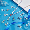 40Pcs 5 Colors Glass Pendants PALLOY-PH01816-2