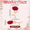 6Pcs Alloy Camellia Pendants FIND-LP0002-93-2