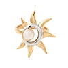 304 Stainless Steel Moonstone Rings for Women RJEW-B137-01-2