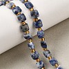 Natural Blue Spot Jasper Beads Strands GG-CBA96AE-A09-6x6mm-1