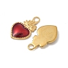 304 Stainless Steel Enamel Pendants STAS-V015-18B-G-2