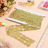 5 Yards Polyester Flower Lace Ribbon with Paillettes SRIB-LP0001-20B-1