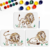 1 Set PET Hollow Out Drawing Painting Stencils DIY-MA0004-58-1